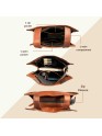Madosh Genuine Leather 2-in-1 Brown Medium Backpack tote handbag easily convertible dual design purse